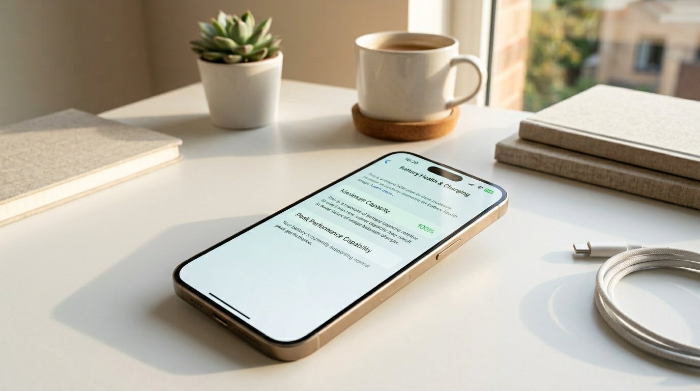 iPhone batarya sağlığı ekranı - %92 kapasite